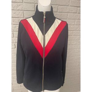 Tommy Hilfiger Women Zip Front Hight Neck Sweater Size M